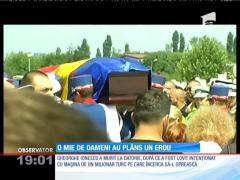 Polițistul Gheorghe Ionescu a fost înmormântat cu onoruri militare