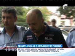 Șoferul care a acroşat un poliţist cu maşina, după ce fusese găsit băut pe plajă, a fost arestat