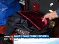 Un preot din Argeş a trecut prin clipe terifiante, după ce maşina în care se afla a luat foc