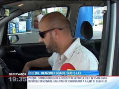 Veste bună! Preţul benzinei scade sub 5 lei
