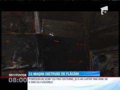 Incendiu într-un parc de maşini la mâna a doua din Târgovişte