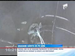 Şase vagoane ale unui tren de marfă au deraiat pe calea ferată dintre Caransebeş şi Timişoara