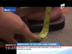 O tânără din Texas are cele mai lungi picioare din lume