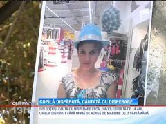 Copilă dispărută de acasă de mai bine de o săptămână