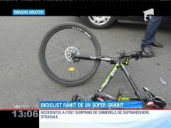 Biciclist rănit de un şofer neatent, în Buzău