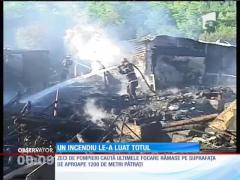 Șapte gospodării, distruse într-un incendiu violent