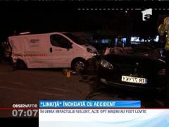 "Liniuţă" încheiată cu accident, pe un bulevard din Capitală