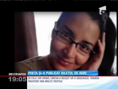 O tânără scriitoare a anunțat pe Facebook că vrea să se sinucidă!