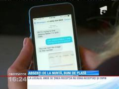 Un cuplu din SUA s-a trezit că are de plătit meniurile de la o nuntă la care nu a participat