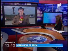 Un autoturism a fost spulberat de tren, în apropierea Capitalei