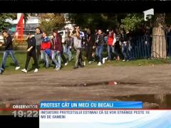 500 de protestatari au participat la mitingul suporterilor echipei Steaua
