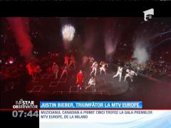 Justin Bieber a câștigat cinci trofee la Gala premiilor europene MTV