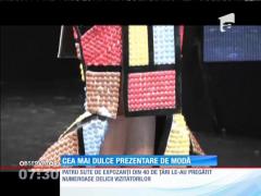 Prezentare de modă inedită la deschiderea Salonului Ciocolatei din Paris