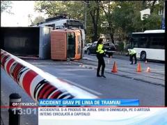 ACCIDENT care a BLOCAT circulația tramvaielor pe linia 41