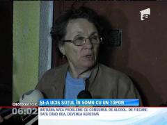 O pensionară din Sibiu și-a ucis soțul în somn cu un topor
