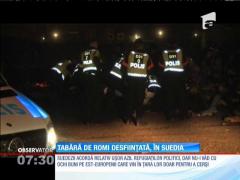 Tabără de rromi desfiinţată, în Suedia