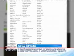 Banii strânşi prin teledonul "Români împreună"  ajung la familiile îndoliate