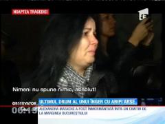 Tragedia din club Colectiv. Alexandra Matache a fost înmormântată