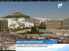 Greva generală din Grecia s-a lăsat cu bătăi
