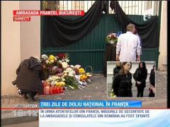 Durere și lacrimi la Ambasada Franței în România