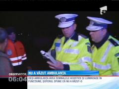 Un șofer din Botoșani a lovit o ambulanță