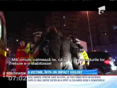 Impact violent într-o intersecţie din Piteşti