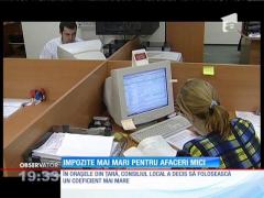 Impozite mai mari pentru afaceri mici