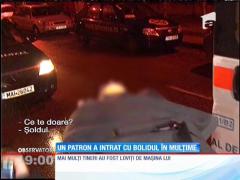 A fost scandal într-o parcare din Timişoara! Patronul a trecut cu maşina peste oameni!