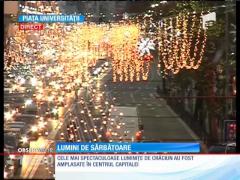 Trei milioane de beculeţe împodobesc străzile Capitalei