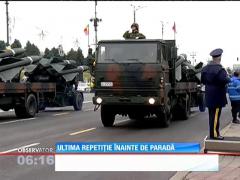 Ultima repetiție înainte de parada militară de Ziua României