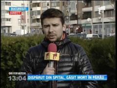 Bătrân dispărut din spital, găsit mort în pârâu