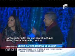 Preşedintele Barack Obama a aprins luminile de Crăciun