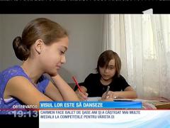 Visul lor e să danseze! Carmen şi Natalia sunt în grija statului de când se ştiu