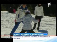 Pe pârtia din Poiana Braşov e iarnă autentică