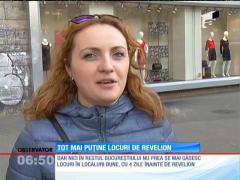 Tot mai putine locuri pentru seara de Revelion