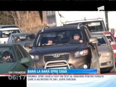 Drumul răbdării spre casă! Coloanele de maşini s-au întins pe zeci de kilometri, pe DN 1