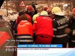 Un dric ce venea din Italia s-a izbit de un cap de pod. O pasageră rănită şi dusă la spital