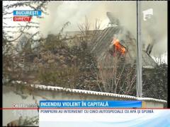 Incendiu de proporții în nordul Capitalei