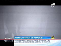 Un bărbat internat în spitalul judeţean Vaslui a creat haos, după ce a pus foc într-unul dintre saloane