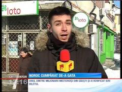 Unul din proaspeţii milionarii din Găeşti a mers să-şi verifice biletul norocos