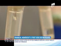 Pruncul nenăscut a murit sufocat
