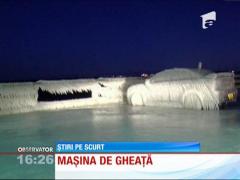 Mașina de gheață. Gerul a făcut spectacol pe o stradă din Buffalo