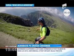 Acrobație pe Crucea Caraiman