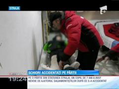 Sute de schiori accidentați pe pârtii