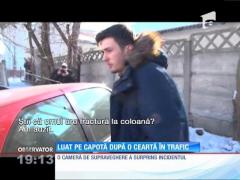 La Piteşti, un şofer a ajuns la spital cu fractură de coloană după o şicană în trafic terminată dramatic