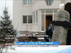 Frica de moarte a făcut-o pe o femeie din Constanţa să sară în gol, de la etaj