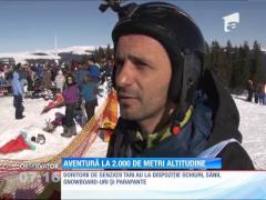 Peste 3.000 de pasionaţi ai sporturilor de iarnă au invadat cele şapte pârtii din Transalpina