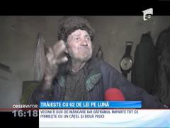 La 80 de ani se chinuie cu o pensie de 62 de lei. Bătrânul infirm mănâncă tărâțe și apă!