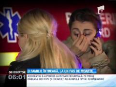 Doi fraţi, de cinci şi şase ani, au trecut pe lângă moarte din cauza tatălui lor. Bărbatul a intrat pe contrasens în faţa unui suv