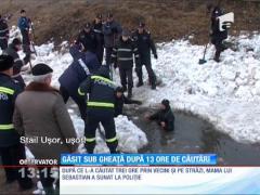 Un copil de trei ani din Vaslui a fost găsit mort, sub un strat de gheaţă